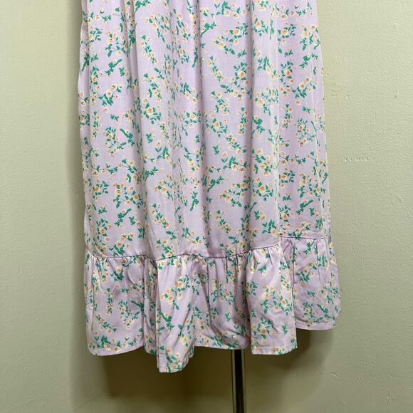 Sokie Collective The Summer Flutter Dress Small Lavender Floral Midi Ruffle New - Picture 7 of 12